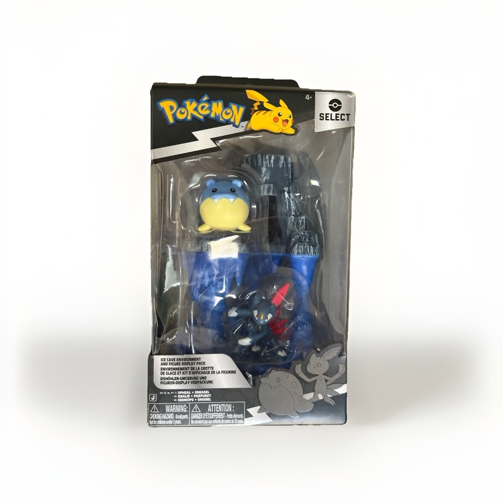 Pokemon Select Ice Cave Environment Figure Pack Spheal Sneasel Jazwares Series 7